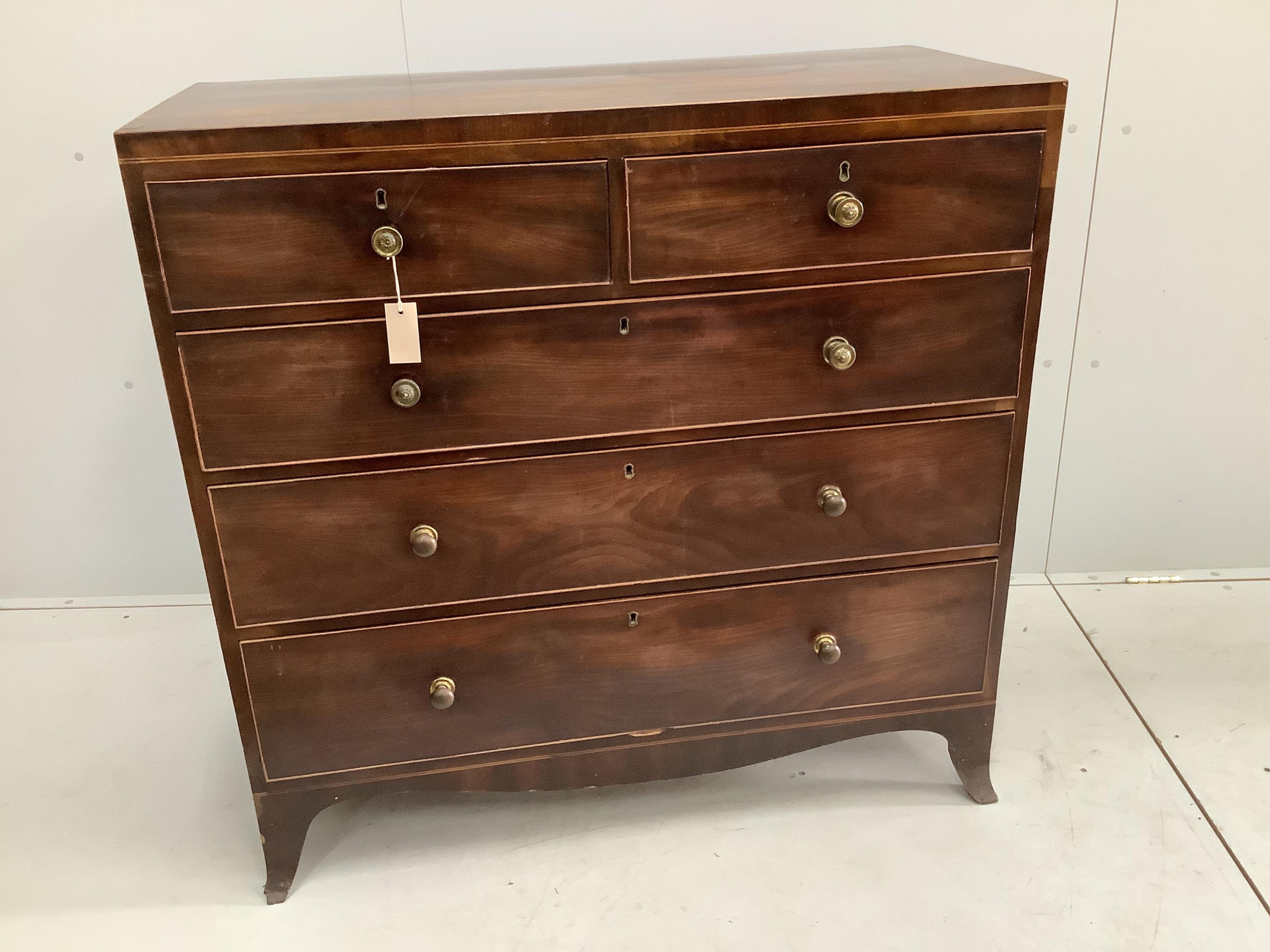 A George IV mahogany chest, width 105cm, depth 49cm, height 104cm